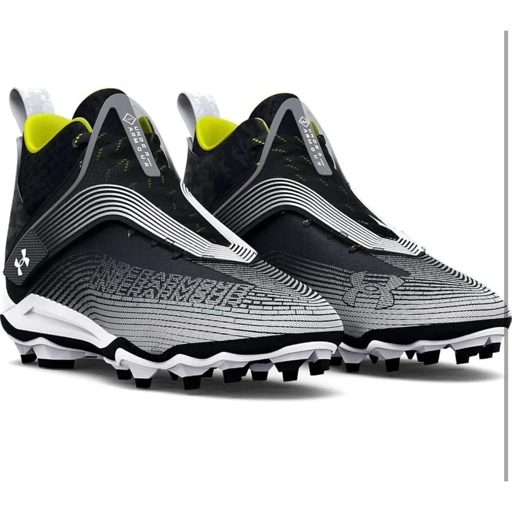 Under Armour Men’s 9.5 Soccer Cleats Highlight Hammer MC Black EUC